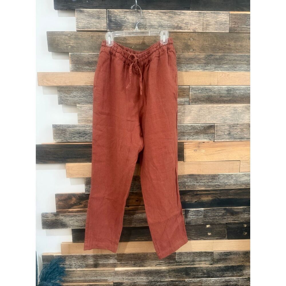 NotPerfectLinen boho relaxed pants heavyweight redwood unknown style sz S/M